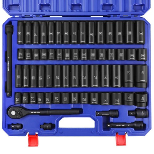 Workpro 65pc drive - 65pc, 1/2”